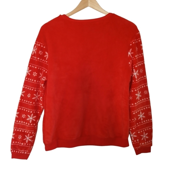 Dr. Seuss The Grinch "Current Mood" Crew-neck Sweatshirt Fuzzy Cuffed Sleeves - Picture 2 of 6